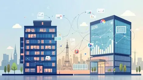 Office buildings danish london data visualization digital analytics merger