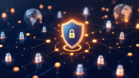 Secure digital shield interconnected nodes data protection global operations