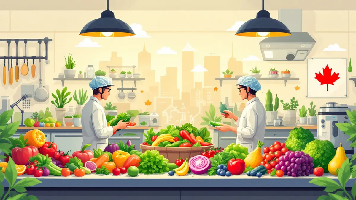 Innovative food production laboratory scientists fresh produce modern kitchen canadian maple leaf tech advancement