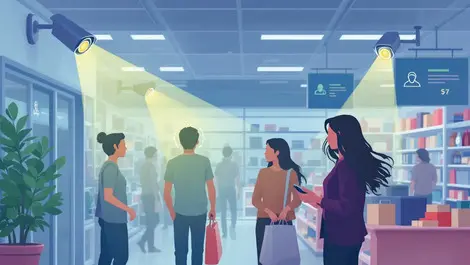 Retail store security cameras biometric data surveillance privacy concern