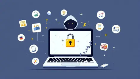 Cybersecurity vulnerabilities modern technology laptop digital locks hoodie