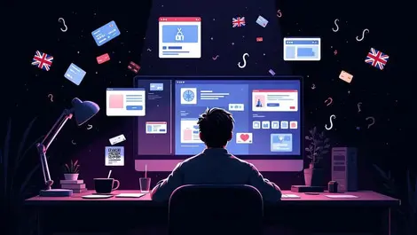 British nighttime online scam ads fake shops credit card hooks